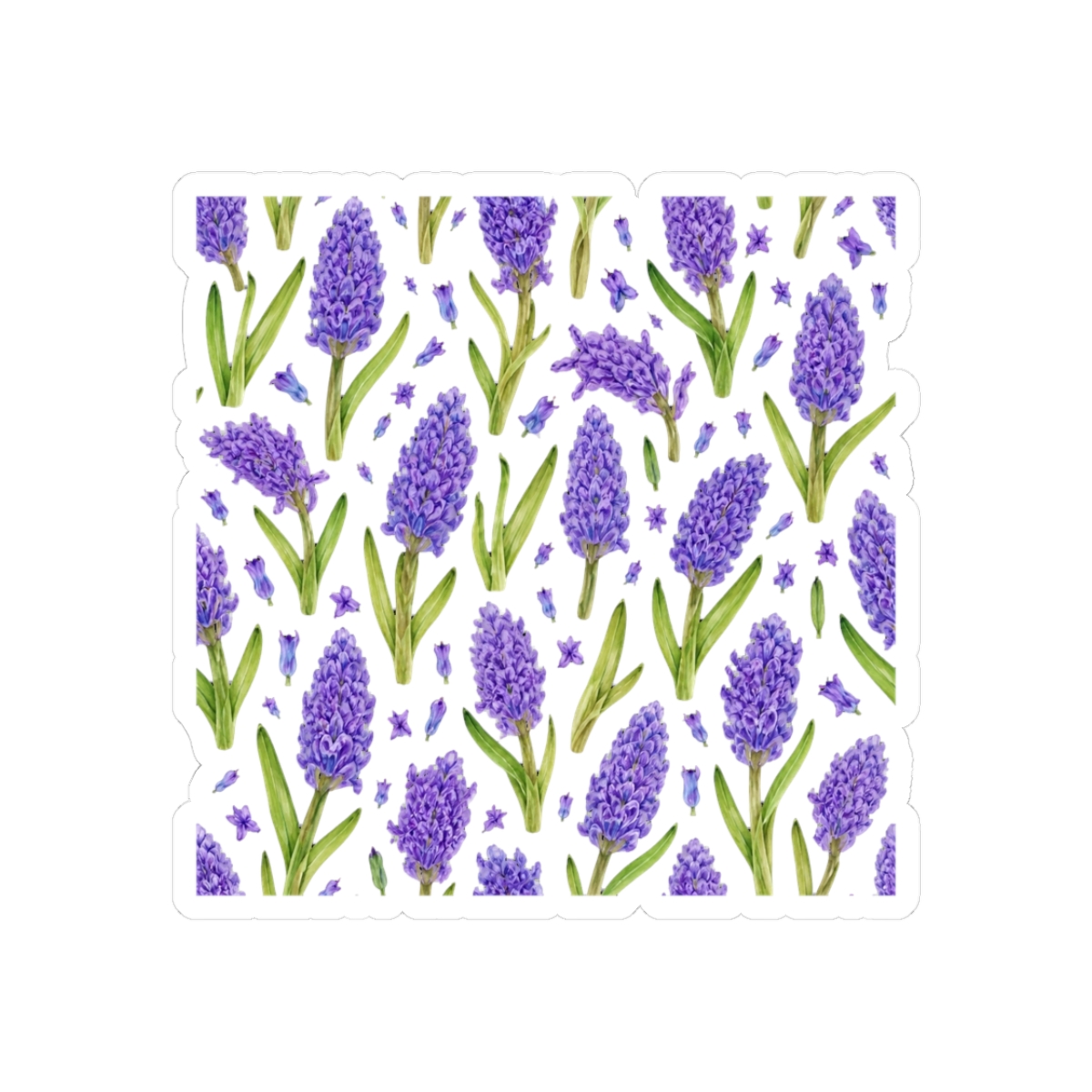 Purple Hyacinth Flower Watercolor Seamless Pattern Gifts - Official Creator merchandise