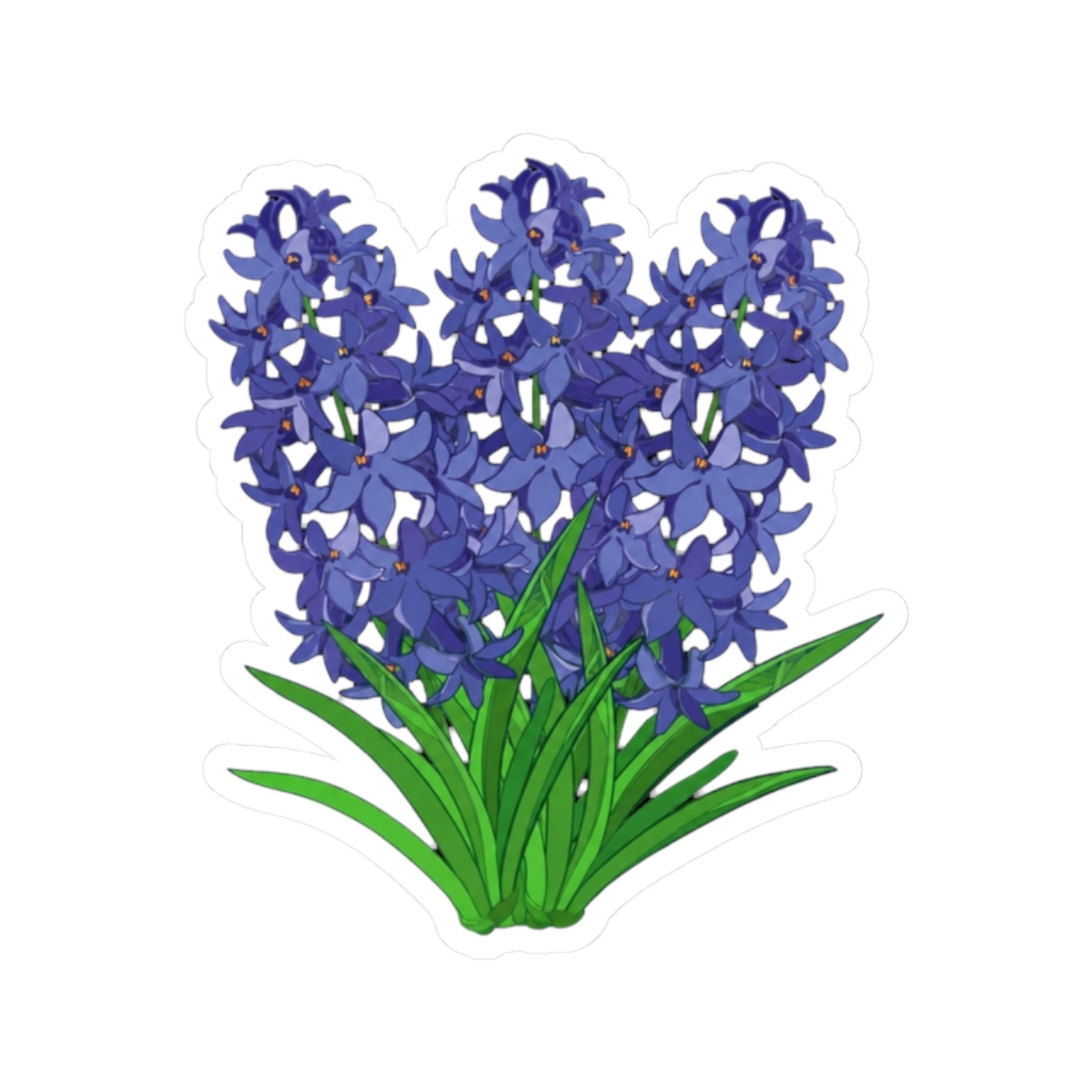 purple hyacinth flowers sticker - alternate angle 3, merchandise