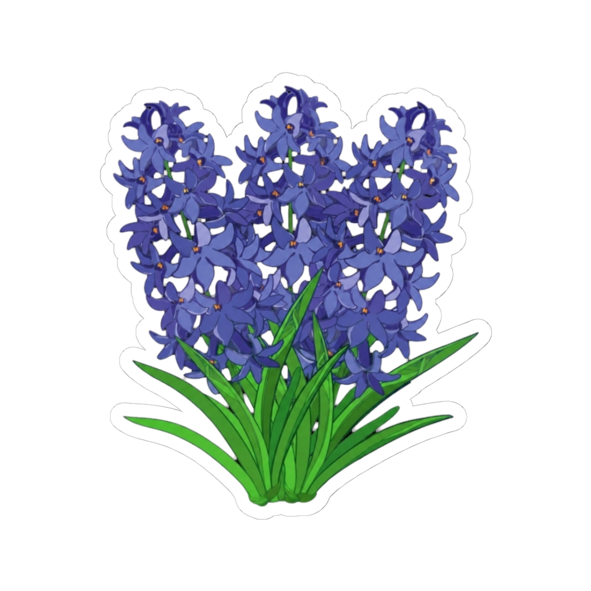 purple hyacinth flowers sticker - Official stickers merchandise